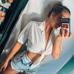 Front tie urban outfitters crop top